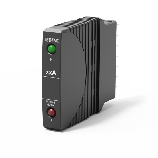 Typ E-1048-S6xx von E-T-A: E-1048-S6xx ist ein optoentkoppelter Transistorschalter mit Schutz- und Meldefunktionen.