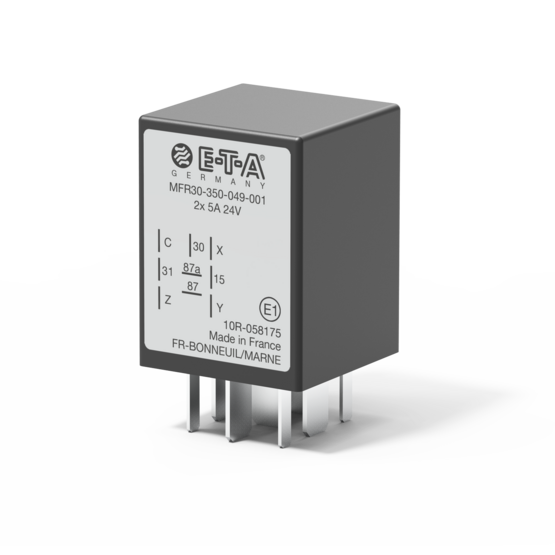 Typ MFR30 von E-T-A: Durch die Software des Multifunktionsrelais MFR10 lassen sich viele kundenspezifische Anpassungen vornehmen.