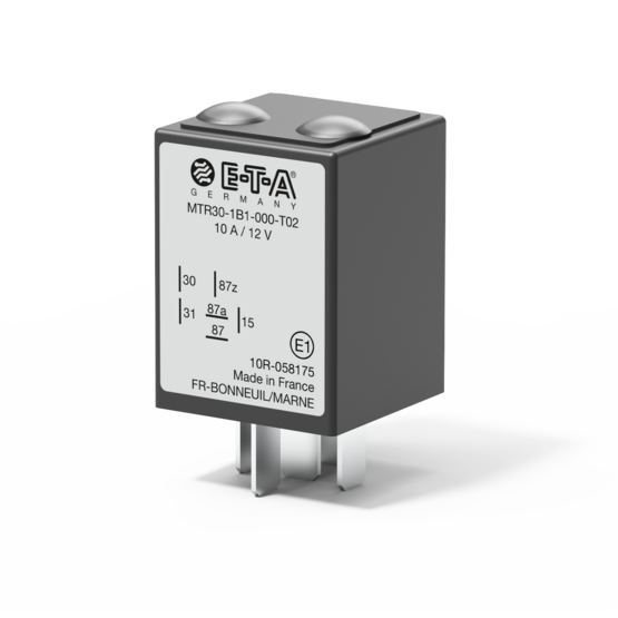 MTR30 von E-T-A: Das mechanische Zeitrelais MTR30 ergänzt eine eventuell fehlende Anzugs- oder Abfallverzögerung.